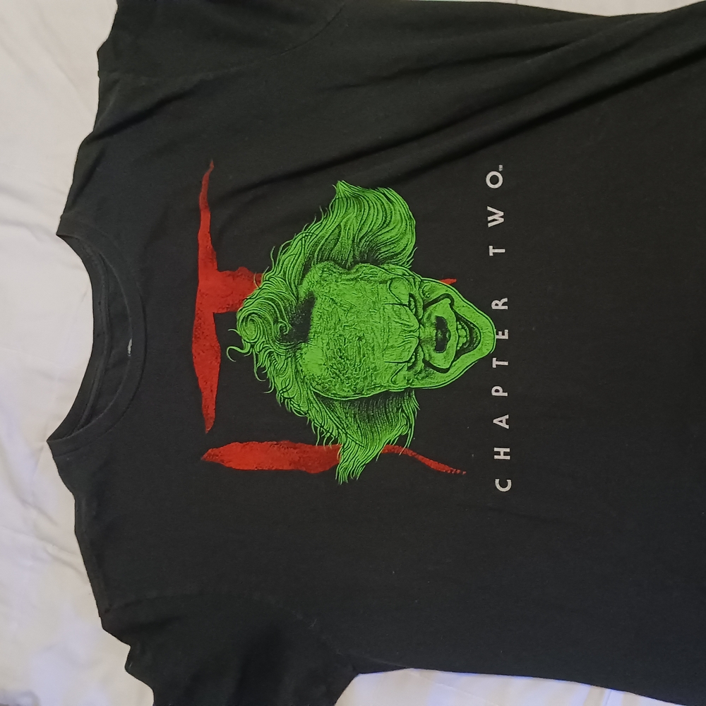 Black Graphic T-Shirt with Green and Red Design The Greenm Is Glow In The Dark